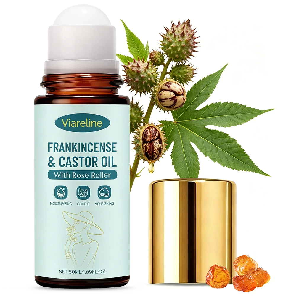 Beard Oil Growth - Frankincense Castor Oil Roll On Rose