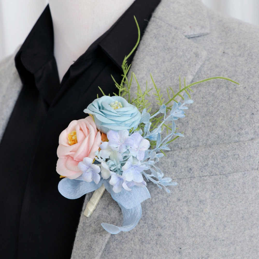 Men'S Grooming Wedding Day - Classy Silk Rose Flower Head Men