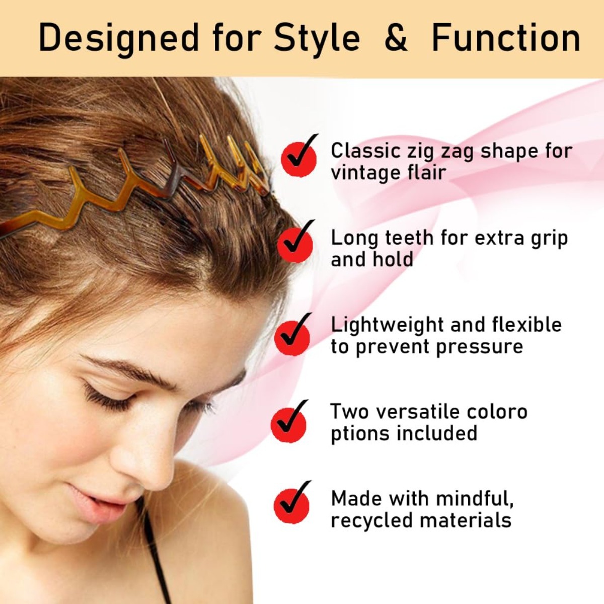 Zig Zag Headbands, Recycled Pl - đánh giá và giá Men'S Grooming Tape