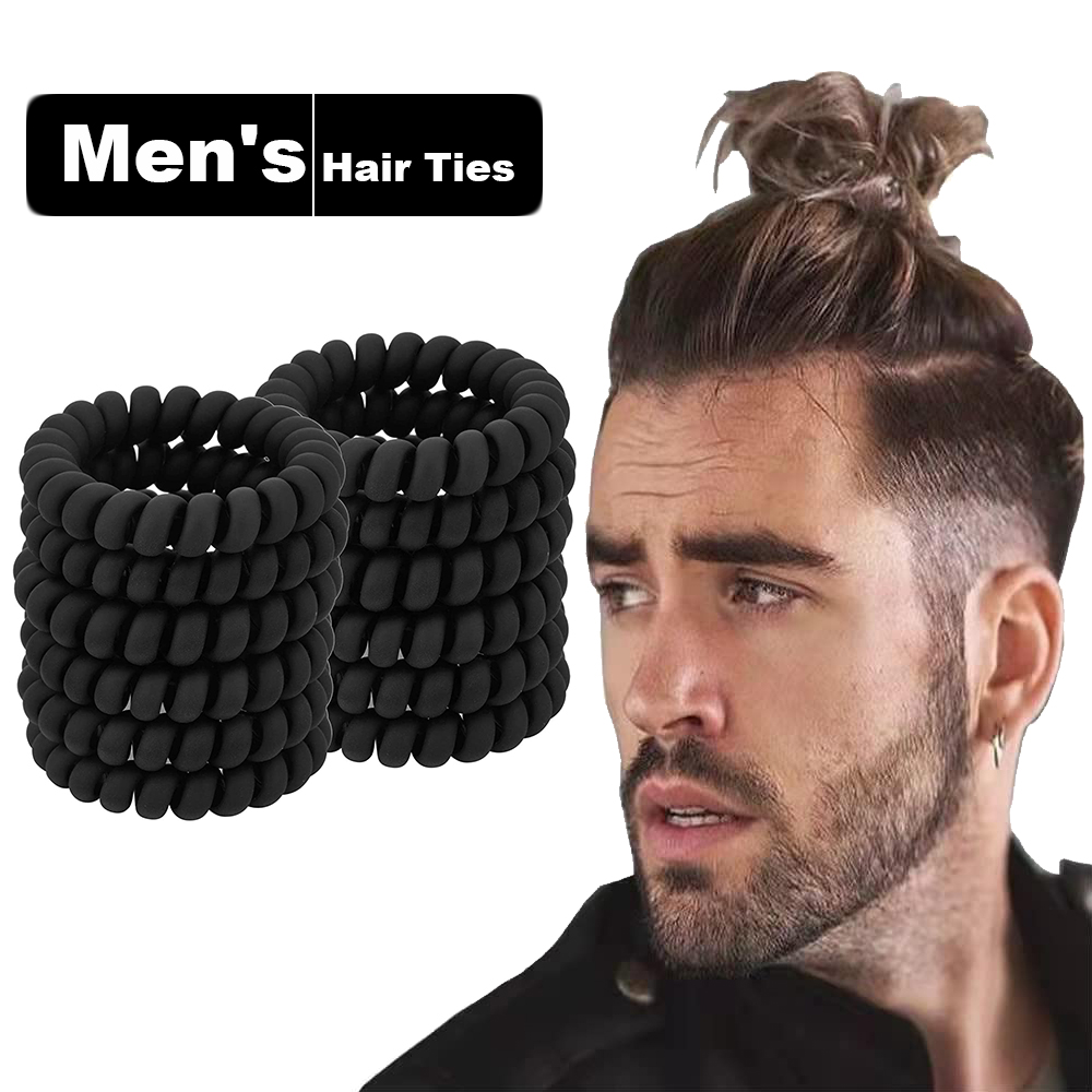 Black Spiral Hair Ties Matte E - đánh giá và giá Men'S Grooming Tape
