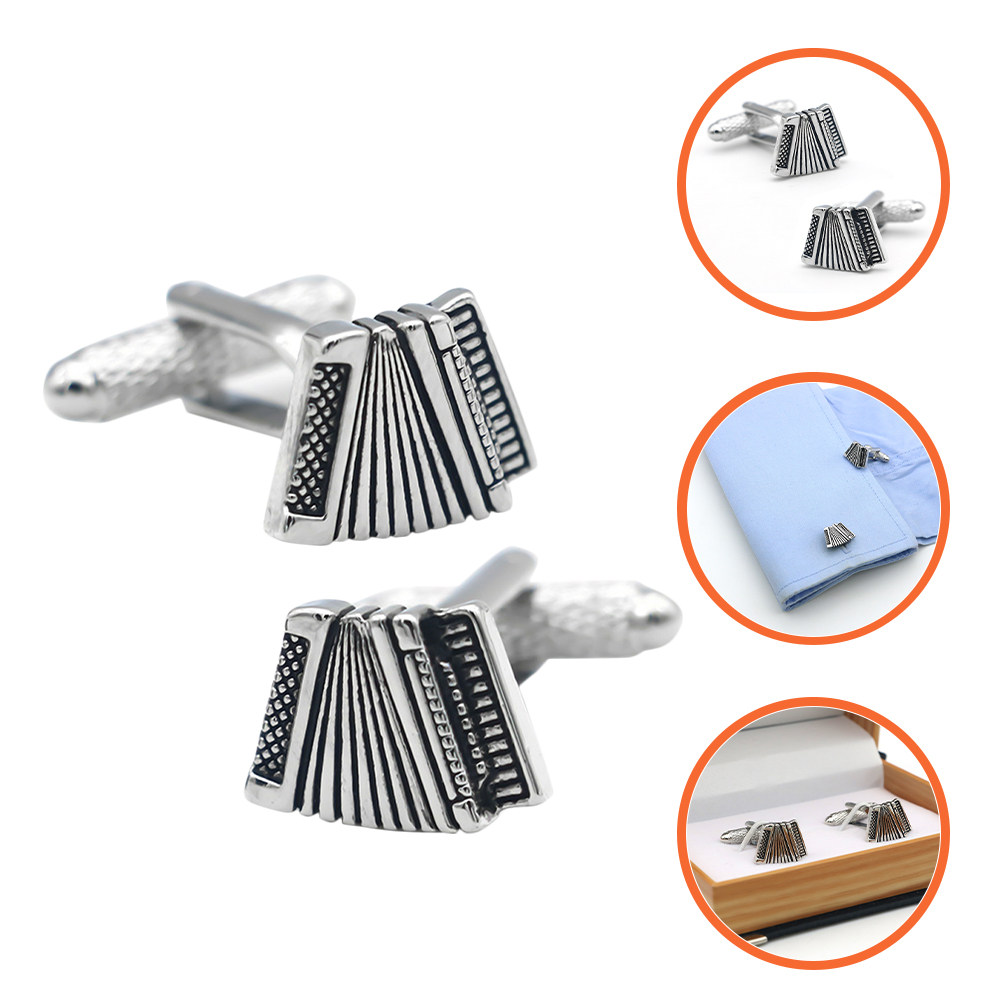 2Pcs Accordion Cufflinks Men L - đánh giá và giá Men'S Grooming Wedding Day