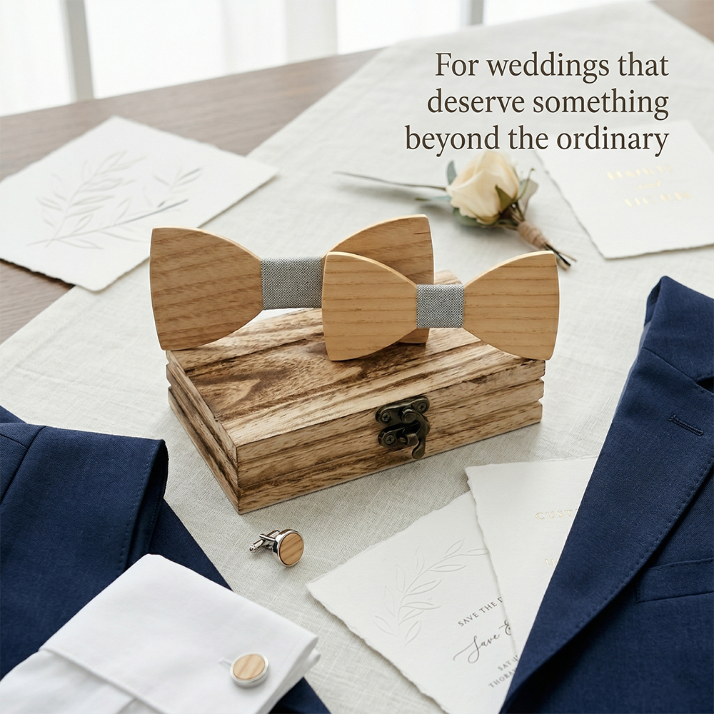 Mens Wooden Bowtie Set Minimal - đánh giá và giá Men'S Grooming Gift Box