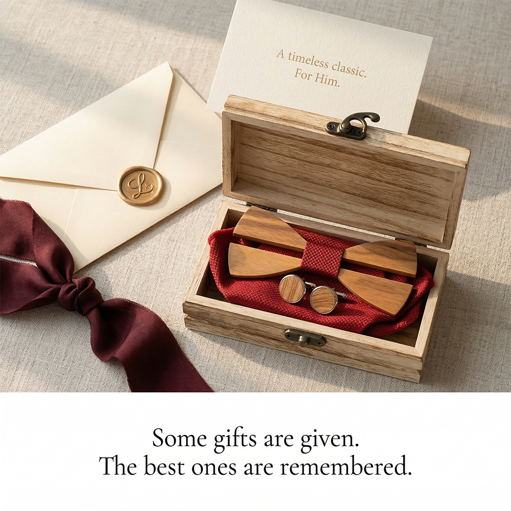 Mens Wooden Bowtie Set Minimal - đánh giá và giá Men'S Grooming Gift Box