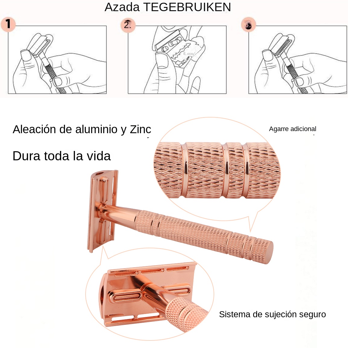 Rose Gold Razor,Classic Double - đánh giá và giá Men'S Grooming Tape