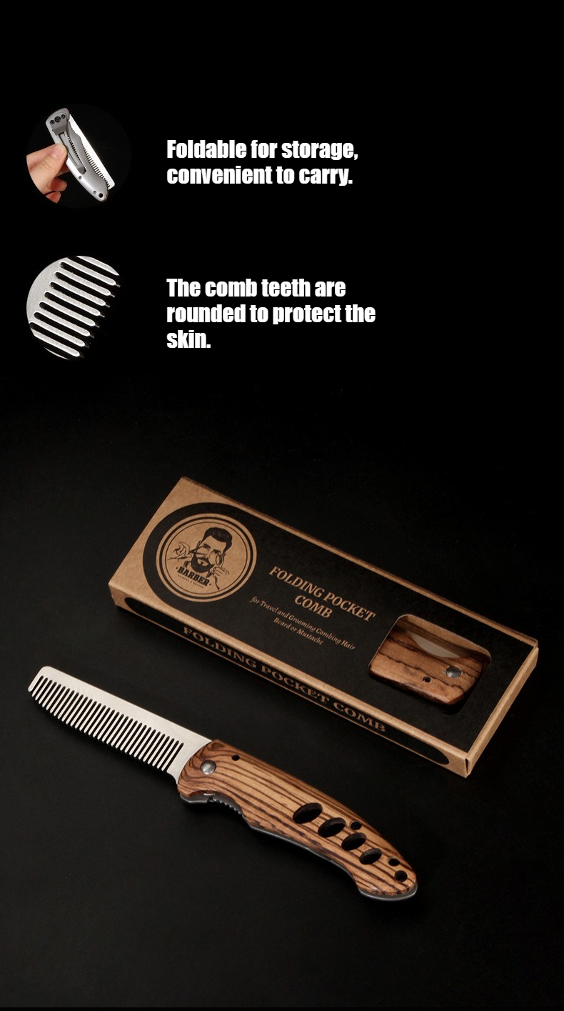 Solid Wood & Metal Folding Bea - đánh giá và giá Mens Grooming Travel Kit