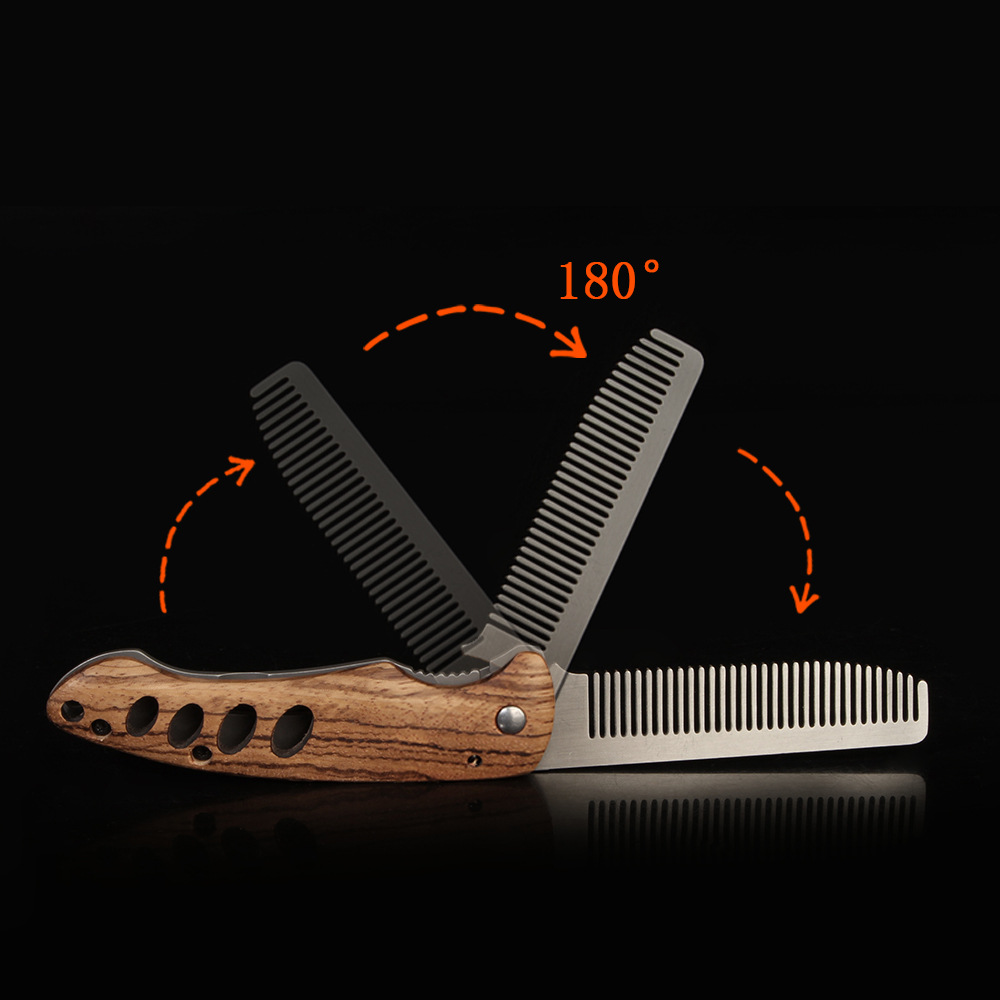 Solid Wood & Metal Folding Bea - đánh giá và giá Mens Grooming Travel Kit
