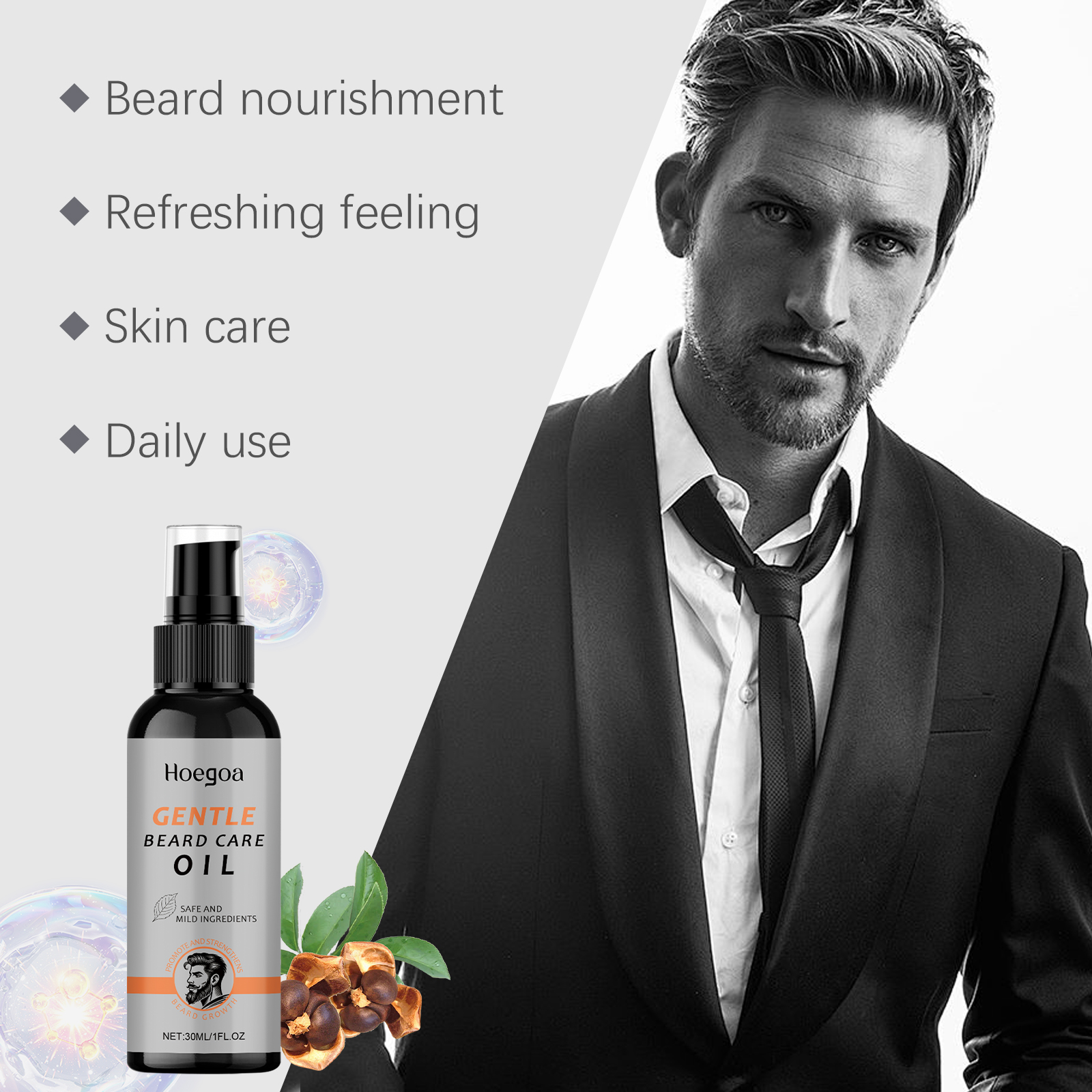 Men Beard Oil Enhance Mustache - đánh giá và giá Beard Oil Growth