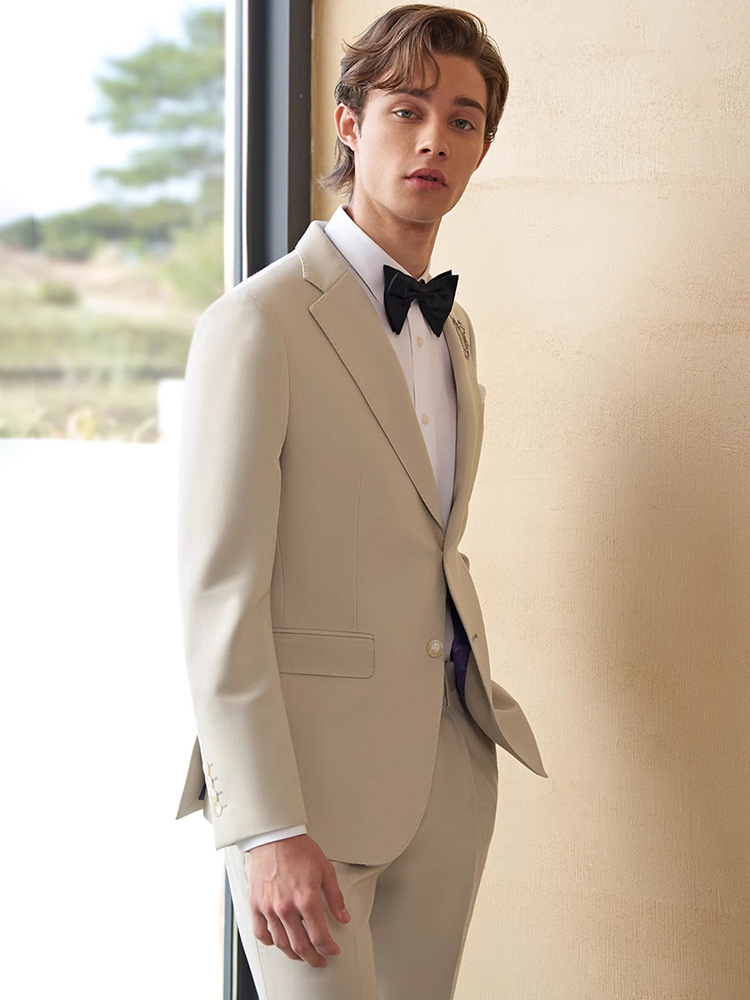 Mens Suits Set Luxury Beige Kh - đánh giá và giá Young Men'S Grooming