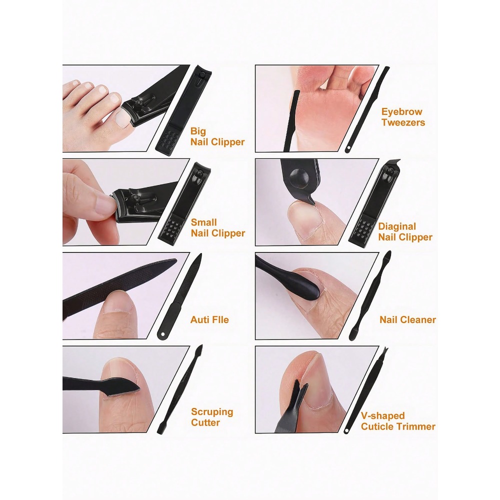 Manicure Set, Stainless Steel  - đánh giá và giá Mens Grooming Travel Kit