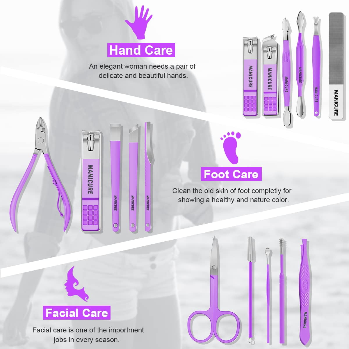 Manicure Set Professional Nail - đánh giá và giá Mens Grooming Travel Kit