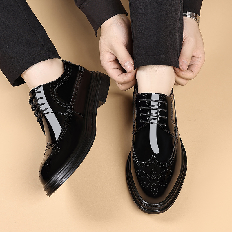 2026 New Patent Leather Brogue - đánh giá và giá Young Men'S Grooming