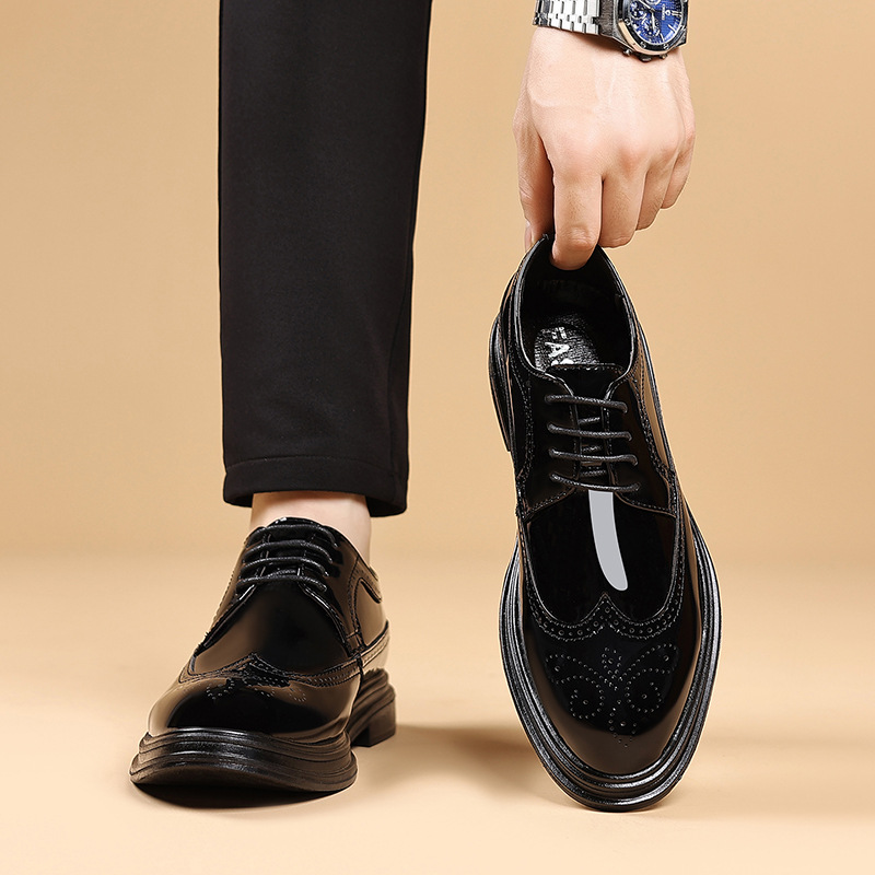 2026 New Patent Leather Brogue - đánh giá và giá Young Men'S Grooming