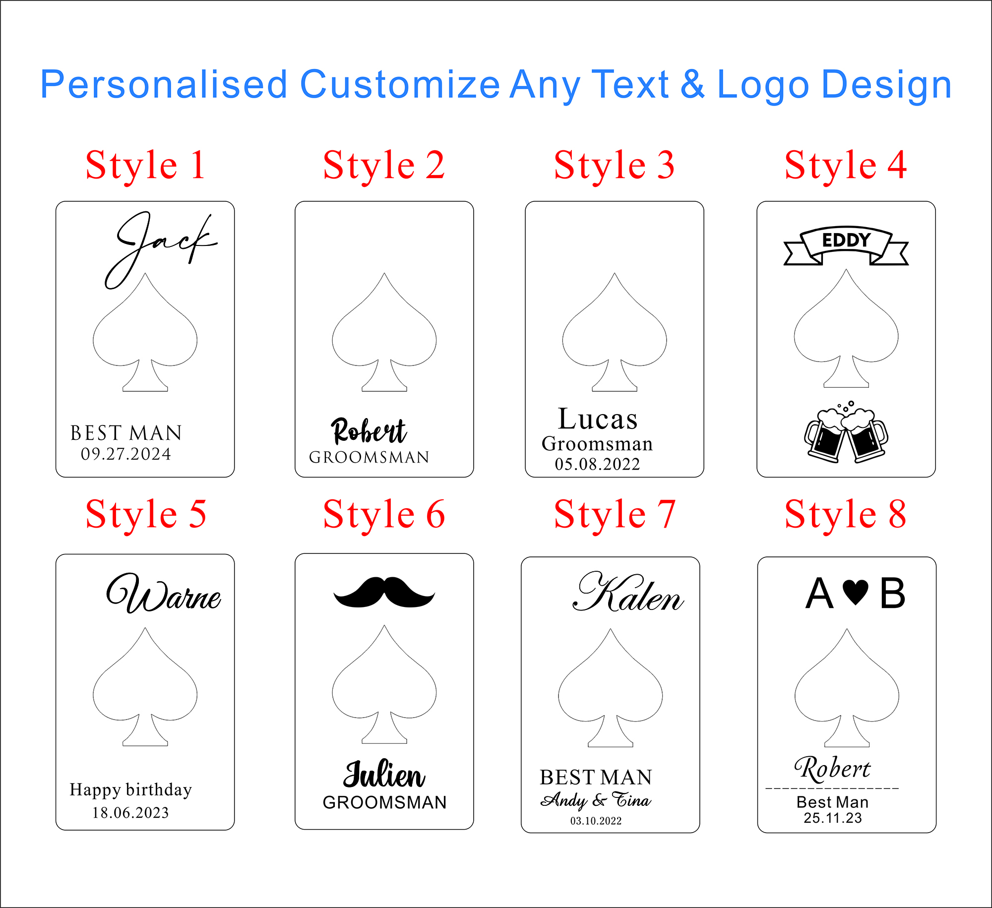Personalized Ace Of Spades Bot - đánh giá và giá Men'S Grooming Wedding Day
