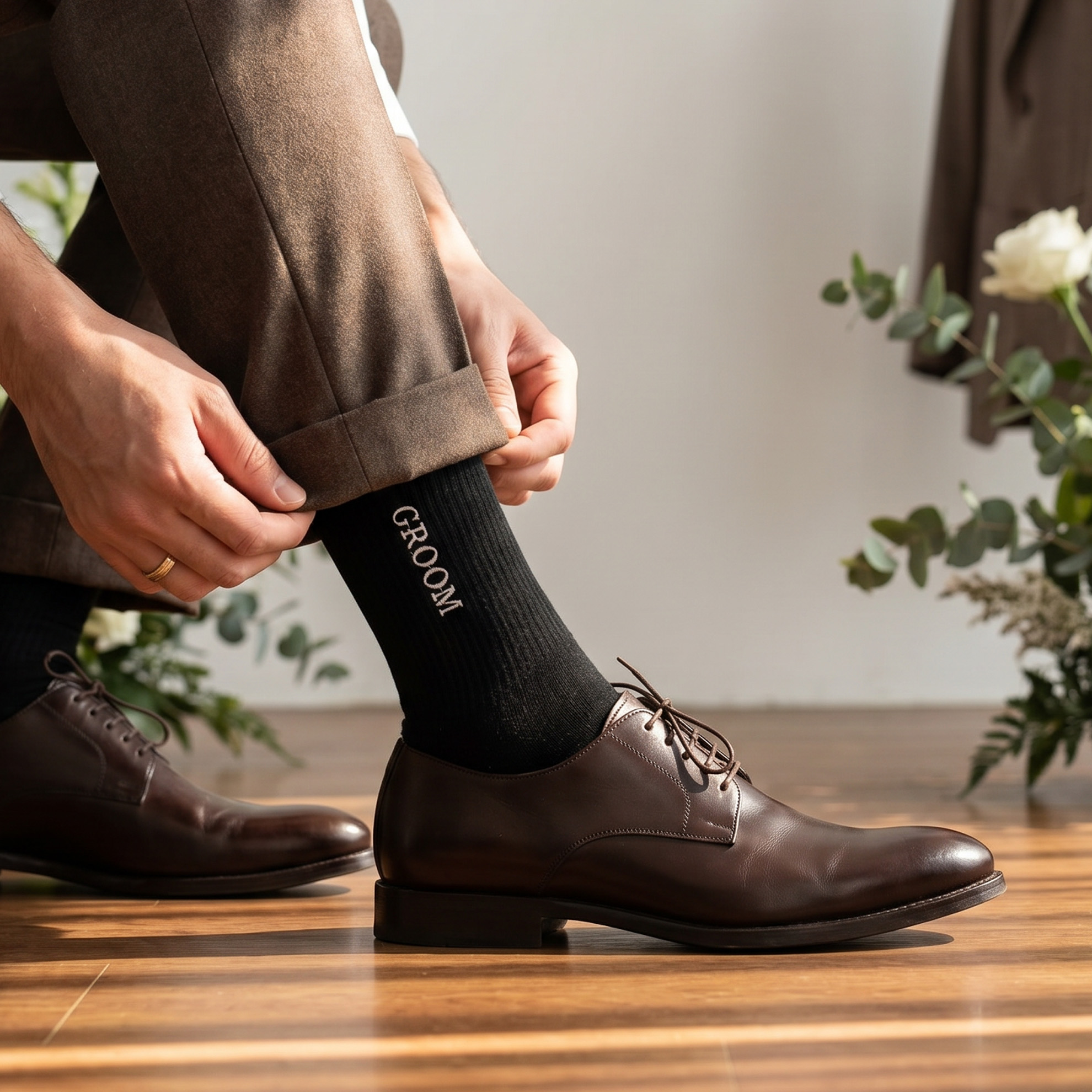 Groom Embroidered Classic Blac - đánh giá và giá Men'S Grooming Wedding Day