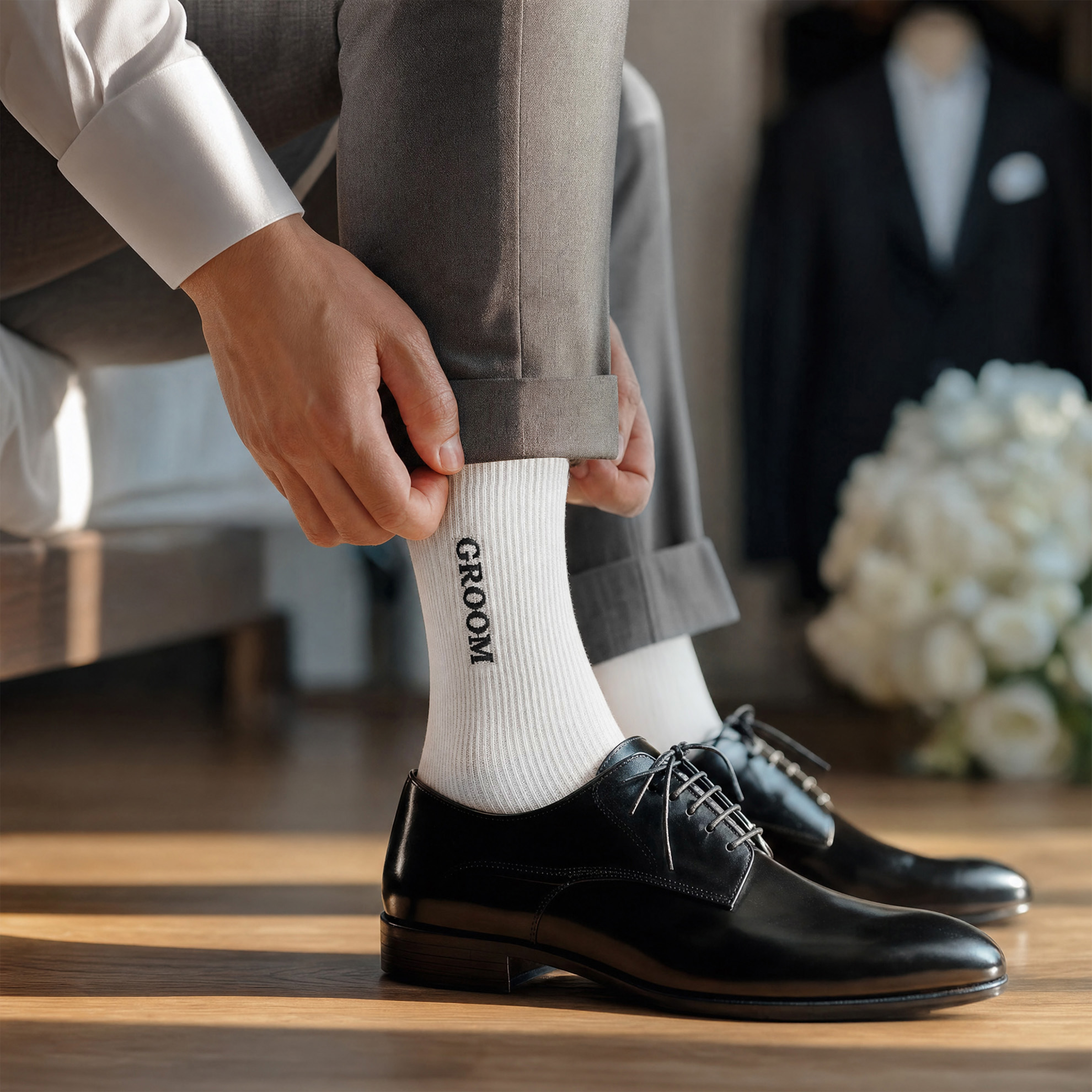 Groom Embroidered Classic Blac - đánh giá và giá Men'S Grooming Wedding Day
