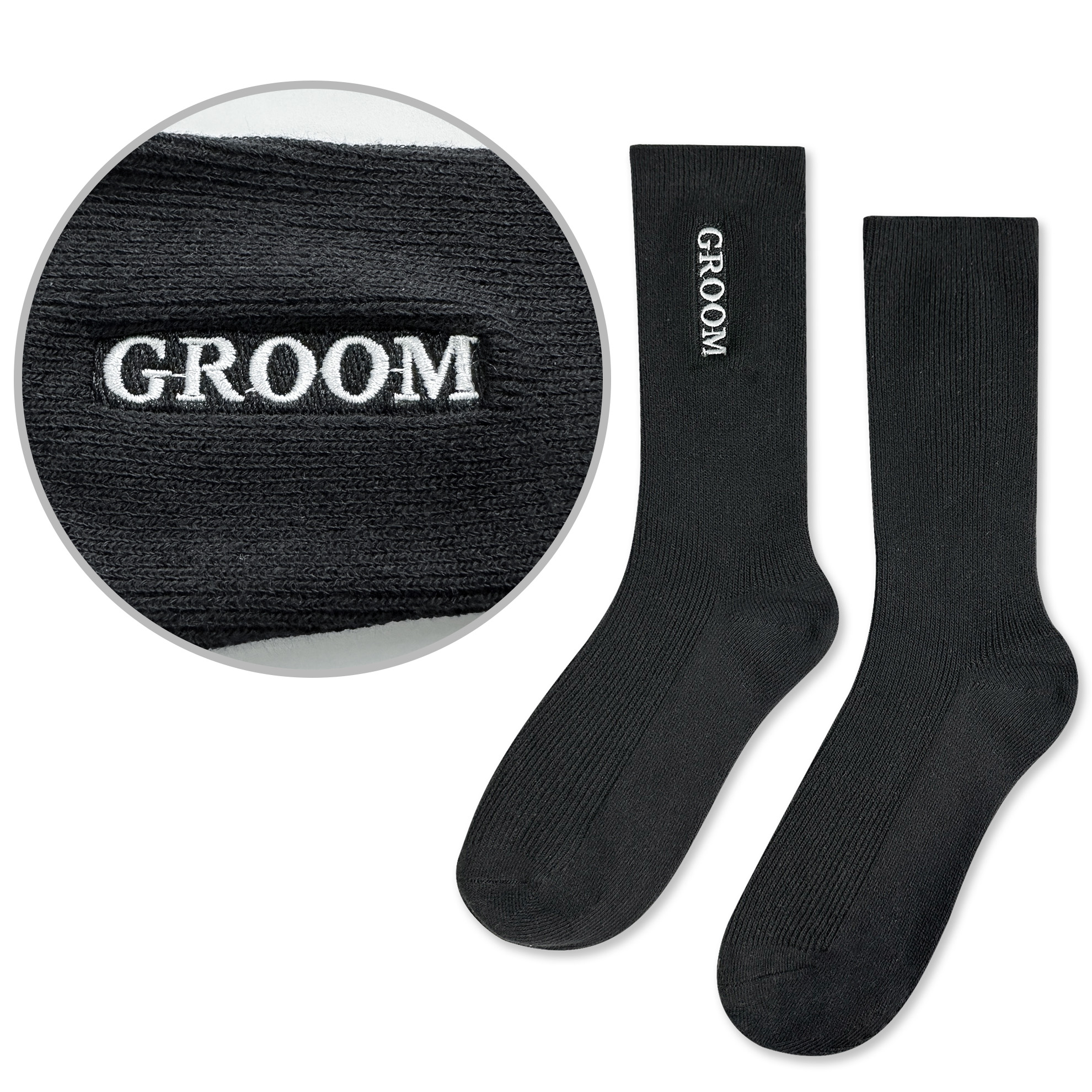 Groom Embroidered Classic Blac - đánh giá và giá Men'S Grooming Wedding Day