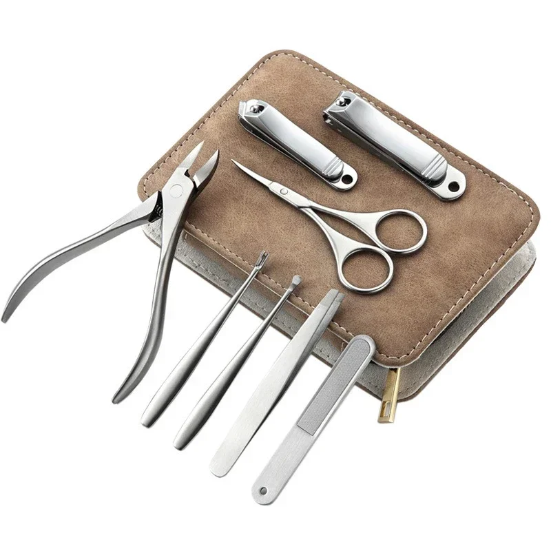 8/12pcs Professional Manicure  - đánh giá và giá Mens Grooming Travel Kit