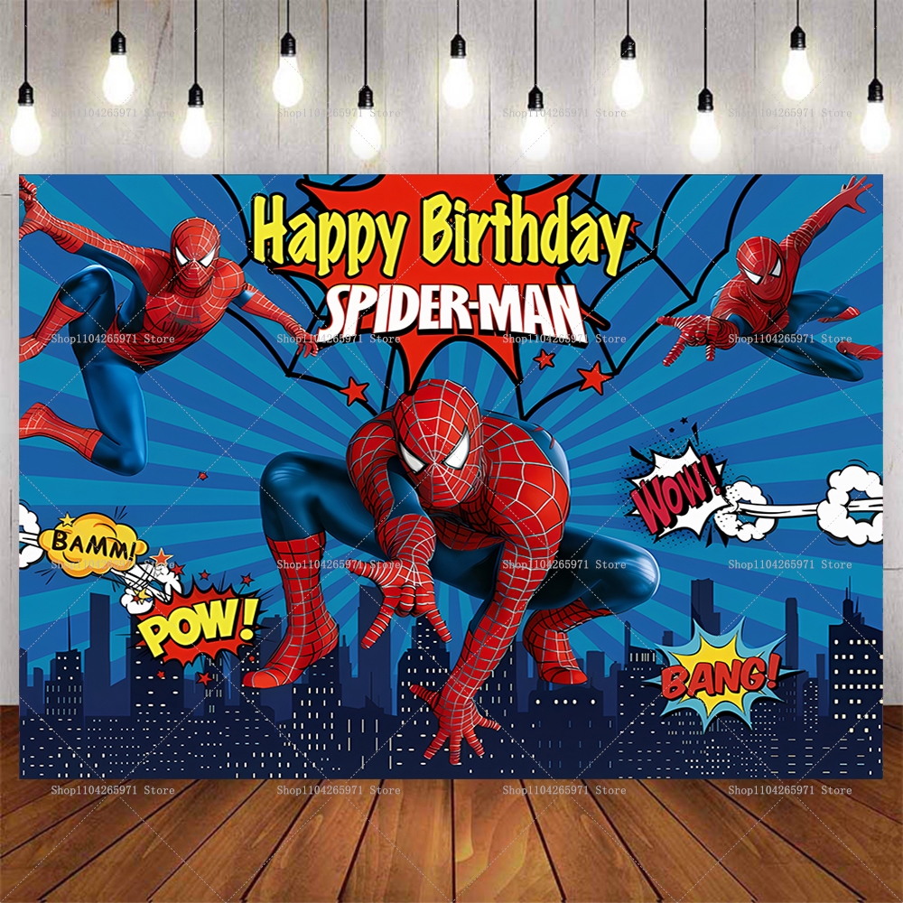Cool Spider-Man Birthday Backd - đánh giá và giá Men'S Grooming Wedding Day