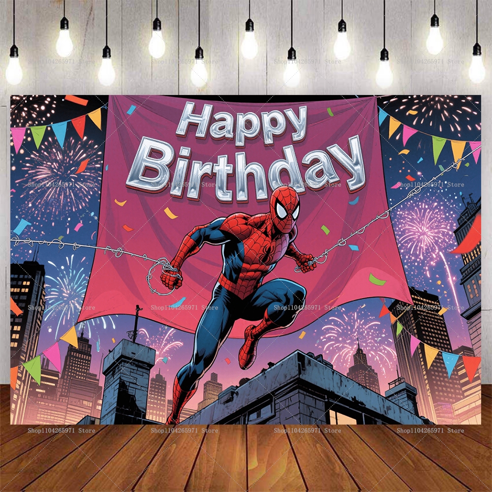 Cool Spider-Man Birthday Backd - đánh giá và giá Men'S Grooming Wedding Day