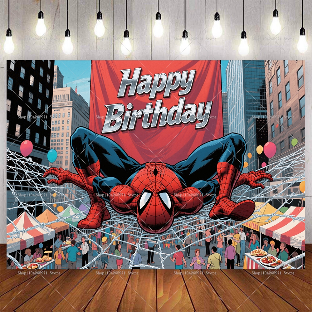 Cool Spider-Man Birthday Backd - đánh giá và giá Men'S Grooming Wedding Day