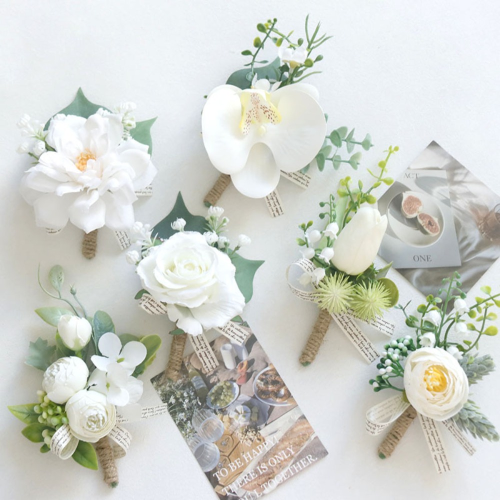 Ivory Rose Boutonnieres for Me - đánh giá và giá Men'S Grooming Wedding Day