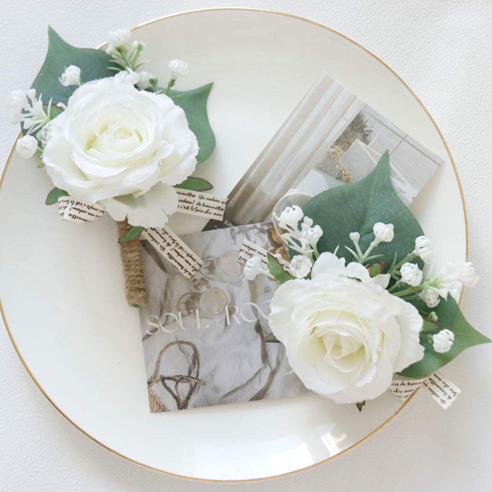 Ivory Rose Boutonnieres for Me - đánh giá và giá Men'S Grooming Wedding Day
