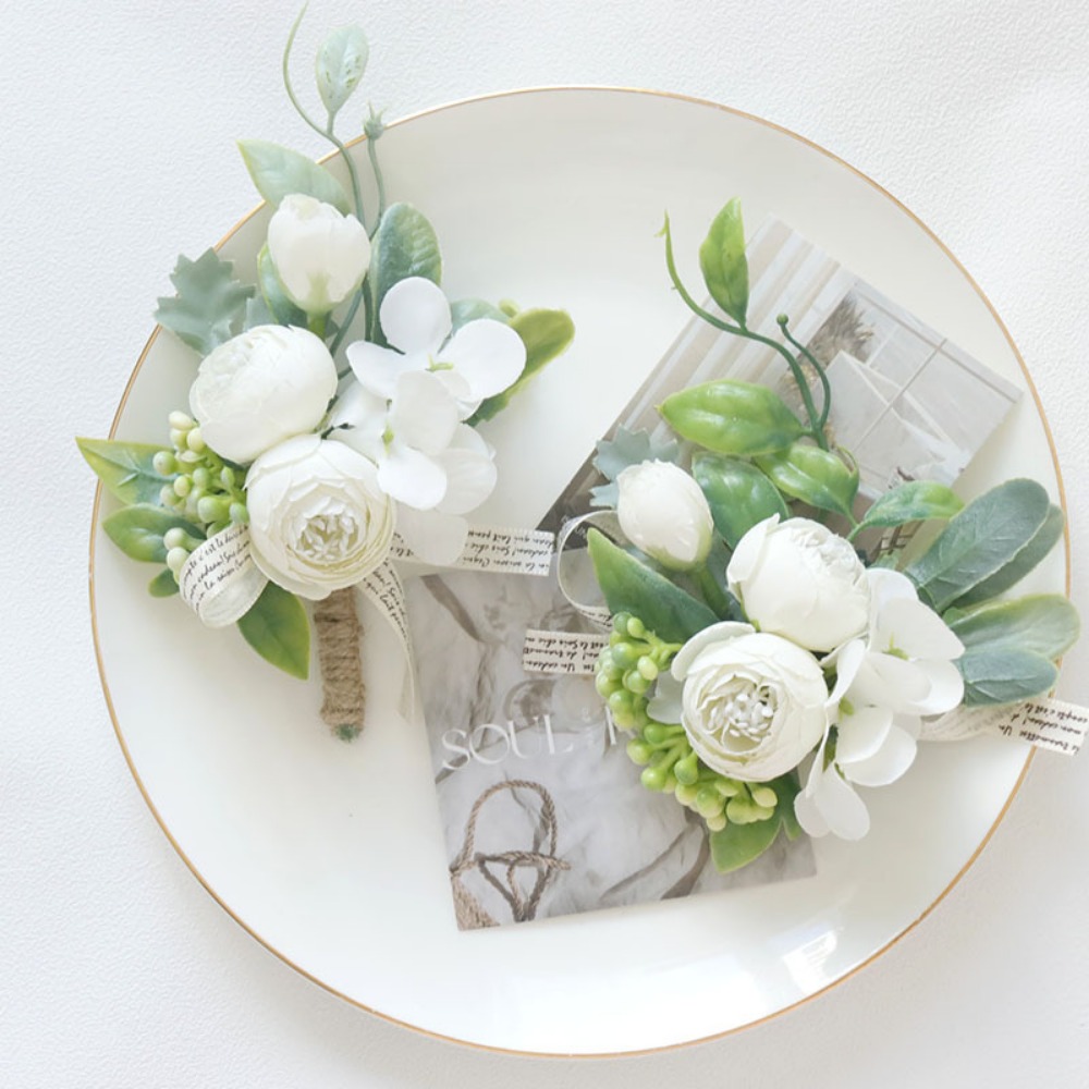 Ivory Rose Boutonnieres for Me - đánh giá và giá Men'S Grooming Wedding Day
