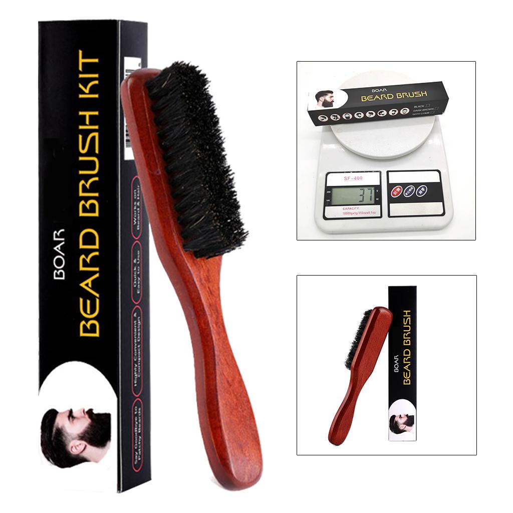 Wooden Beard Brush Long Handle - đánh giá và giá Mens Grooming Travel Kit