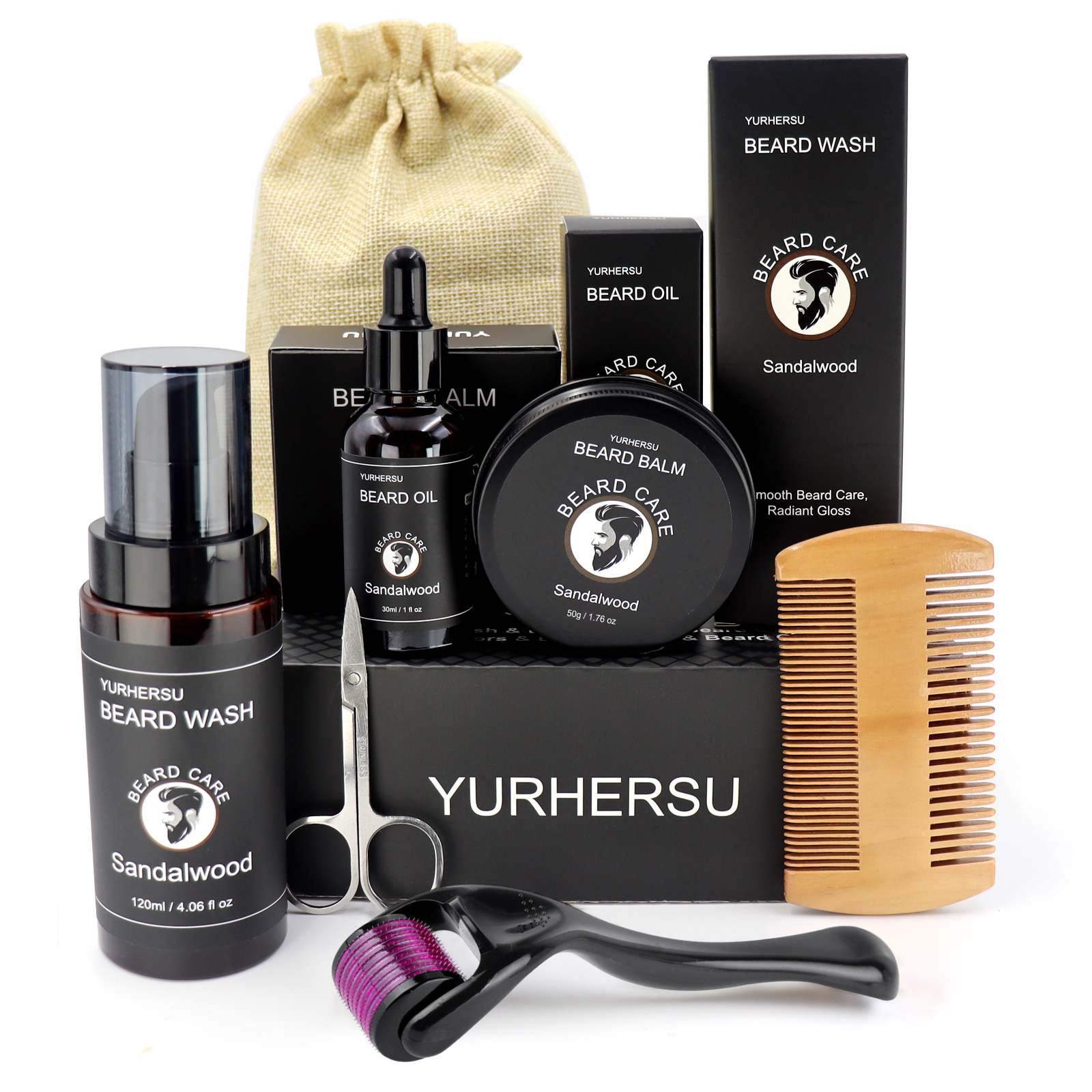 7Pcs Beard Care Kit for Men, G - đánh giá và giá Mens Grooming Travel Kit